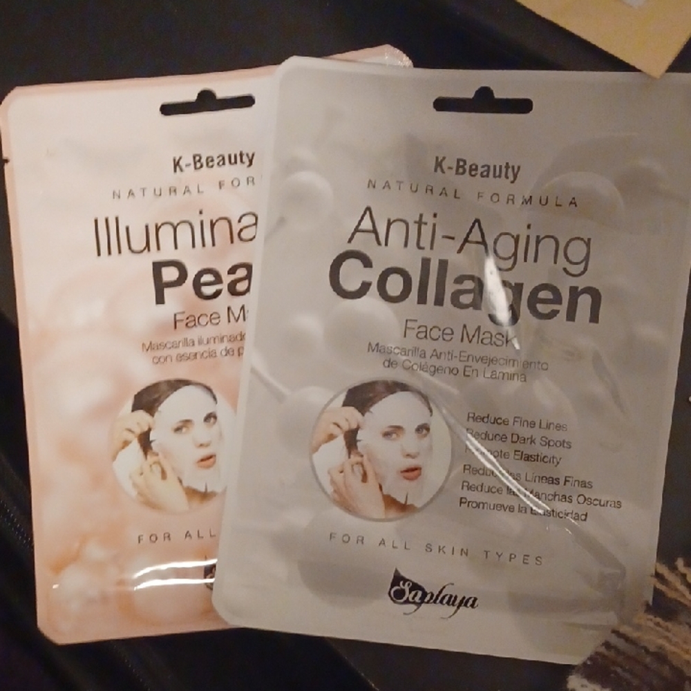 Illuminating Peach and Anti-Aging Collagen Face Masks 2 For The Price Of  1.